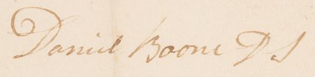 Lot #8001 Daniel Boone Autograph Document Signed - Image 2