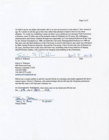 Lot #8120 Bonnie Parker's Colt .25 Model 1908 Vest Pocket Pistol, Recovered from Her Purse at the Scene of Her Death - Image 12