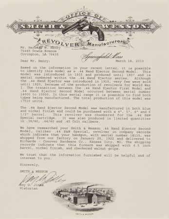 Lot #8119 Bonnie Parker and Clyde Barrow's Smith & Wesson Hand Ejector 2nd Model Revolver - Recovered from the 'Death Car' - Image 12