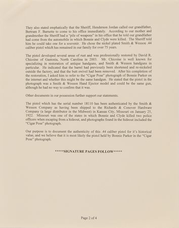 Lot #8119 Bonnie Parker and Clyde Barrow's Smith & Wesson Hand Ejector 2nd Model Revolver - Recovered from the 'Death Car' - Image 14