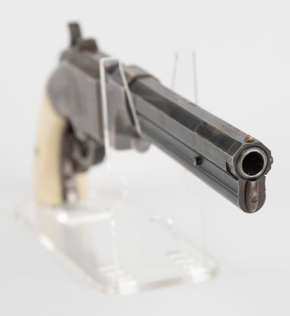 Lot #8012 Volcanic Restored Brass Frame Pistol with Ivory Grips - Image 3