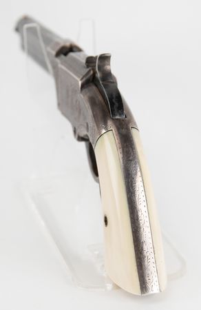 Lot #8012 Volcanic Restored Brass Frame Pistol with Ivory Grips - Image 4