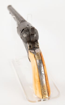 Lot #8010 Factory-Engraved Presentation Colt 1851 Navy Revolver Given by Samuel Colt to Legendary Texas Ranger John Coffee Hays, Serial No. 98229 - Image 3