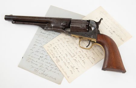 Lot #8028 Colt Model 1860 Army Revolver?Finest Known McCulloch Colt, Accompanied by Contract Amendment Executed by Ben McCulloch and Sam Colt for 1,000 Colt 1860 Army Revolvers for Texas, and Follow-up Letter from McCulloch to Colt - Image 1