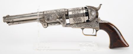 Lot #8008 ?Defender of Texas? Samuel Colt?s Presentation Dragoon Revolver to Texas Ranger John Coffee Hays, Engraved by Louis D. Nimschke, his earliest known work, Serial No. 9343 - Image 1