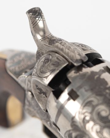 Lot #8008 ?Defender of Texas? Samuel Colt?s Presentation Dragoon Revolver to Texas Ranger John Coffee Hays, Engraved by Louis D. Nimschke, his earliest known work, Serial No. 9343 - Image 10