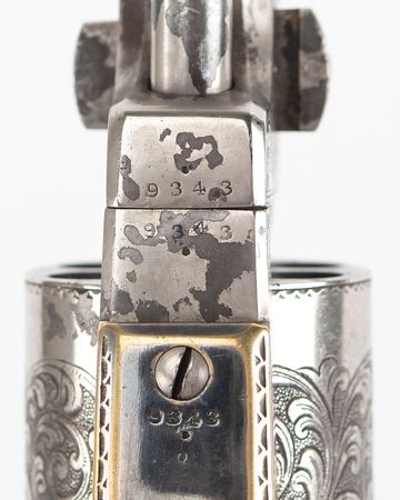 Lot #8008 ?Defender of Texas? Samuel Colt?s Presentation Dragoon Revolver to Texas Ranger John Coffee Hays, Engraved by Louis D. Nimschke, his earliest known work, Serial No. 9343 - Image 11