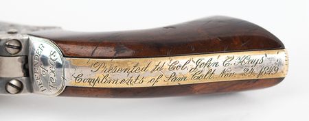 Lot #8008 ?Defender of Texas? Samuel Colt?s Presentation Dragoon Revolver to Texas Ranger John Coffee Hays, Engraved by Louis D. Nimschke, his earliest known work, Serial No. 9343 - Image 5