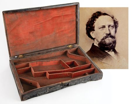 Lot #8034 Colt Armory Double 1860 Army Presentation Case - A Charred Relic Salvaged from the Office of Vice President Richard Jarvis, Presented to Him by Company Founder Samuel Colt - Image 1