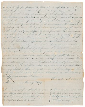 Lot #8005 Texas Revolution: Phineas Jenks Mahan Handwritten Petition for Release from a Matamoros Prison (The Battle of San Patricio) - Image 2