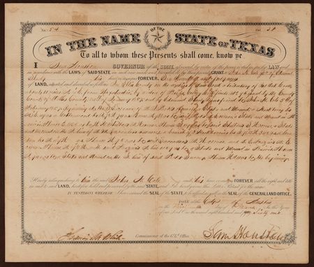 Lot #8003 Sam Houston Document Signed, One of His Last as Governor of Texas (March 1861) - Image 2