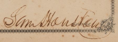 Lot #8003 Sam Houston Document Signed, One of His Last as Governor of Texas (March 1861) - Image 3