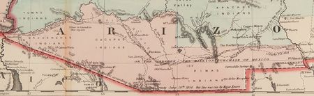 Lot #8013 Gadsden Purchase: Johnson & Browning's  'California, Territories of New Mexico, and Utah' Hand-Colored Map (1861) - Image 3