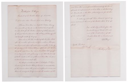 Lot #8082 President Rutherford B. Hayes Commutes the Death Sentence of 