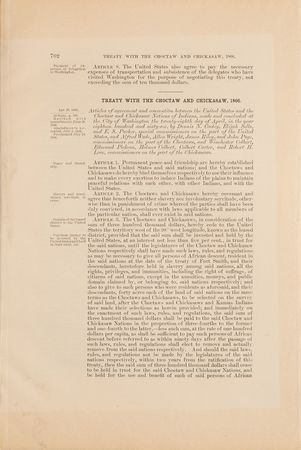 Lot #8078 President Andrew Johnson Approves a Pact that Abolishes Slavery within the Choctaw and Chickasaw Nations - Image 3