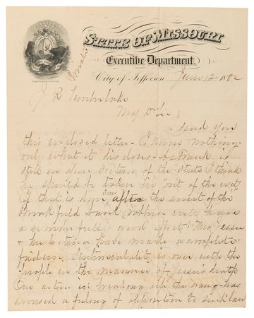 Lot #8048 [Jesse James] Thomas T. Crittenden