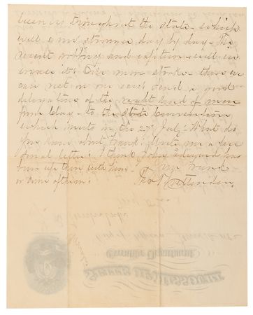 Lot #8048 [Jesse James] Thomas T. Crittenden Autograph Letter Signed on Jesse and Frank James: 