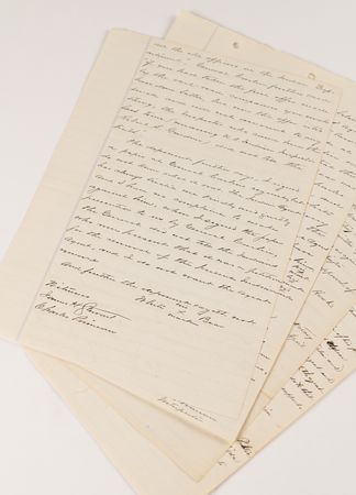 Lot #8089 Standing Rock Sioux Indians: Manuscript Testimony Against Chief John Grass by Thunder Hawk, White Bear, Mathilda Gilpin, and Three Chiefs - Image 1