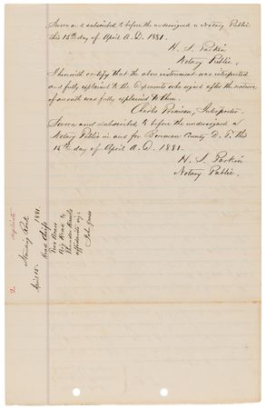 Lot #8087 Standing Rock Sioux Indians: Manuscript Testimony of Three Chiefs - Image 2