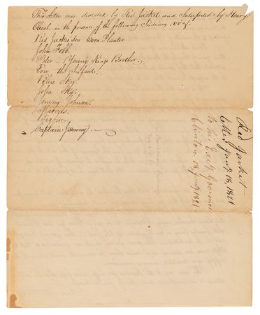 Lot #8067 Red Jacket Dictated Letter on Problems with White Settlers and Christian Missionaries: 