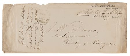 Lot #8073 James W. Denver: Charles E. Mix Letter Signed on Settling Indian Lands in the West - Image 3