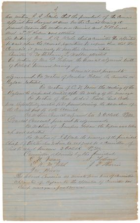 Lot #8077 United Nations of the Indian Territories - Resolutions of Creation and Meeting Minutes Manuscript (June 1865) - 