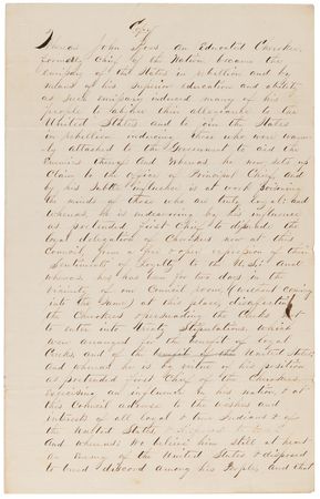 Lot #8076 John Ross Autograph Endorsement Signed - United States Declines to Recognize Ross as Chief of the Cherokees - Image 1