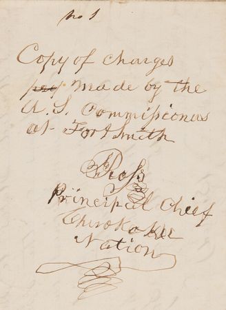 Lot #8076 John Ross Autograph Endorsement Signed - United States Declines to Recognize Ross as Chief of the Cherokees - Image 4