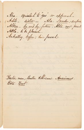 Lot #8074 Chinook Indian Dictionary Manuscript - Image 2