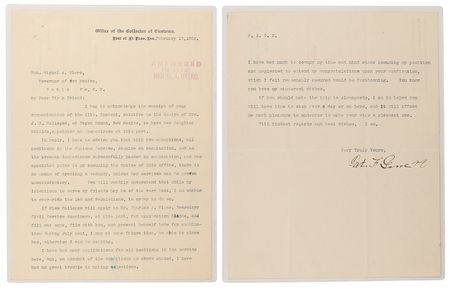 Lot #8057 Billy the Kid's Killer - Pat Garrett Typed Letter Signed: 