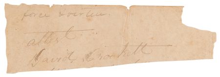 Lot #8004 David Crockett Signature, Certified by His Son - Image 1