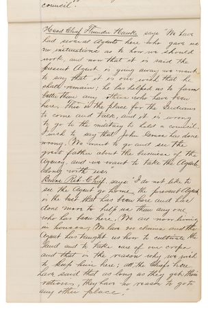 Lot #8088 Standing Rock Sioux Manuscript Testimony Against Chief John Grass: 