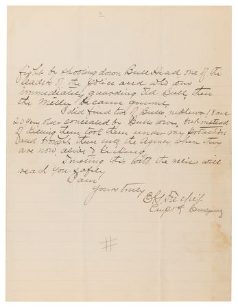 Lot #8091 [Sitting Bull] Edmond Gustave Fechét (2) Autograph Letters Signed: 