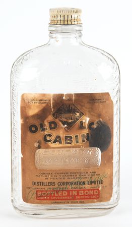 Lot #8103 [Al Capone] Prohibition Ephemera with an Old Log Cabin Whiskey Bottle, Cicero Bottling Works Sign, and Liquor Prescription - Image 1