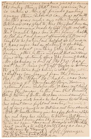 Lot #8054 Cole Younger Autograph Letter Signed from State Prison: 