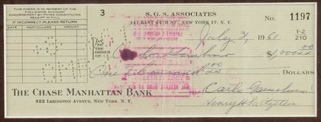 Lot #8128 Carlo Gambino Signed Check - Image 2