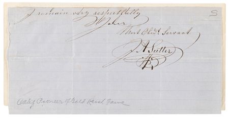 Lot #8132 John Sutter Signature - California Gold Rush - Image 1