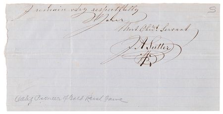 Lot #8132 John Sutter Signature - California Gold Rush - Image 3
