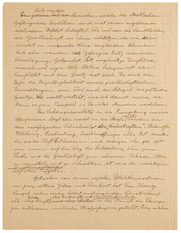 Lot 164 Albert Einstein Autograph Draft Signed on Prison Reform: 