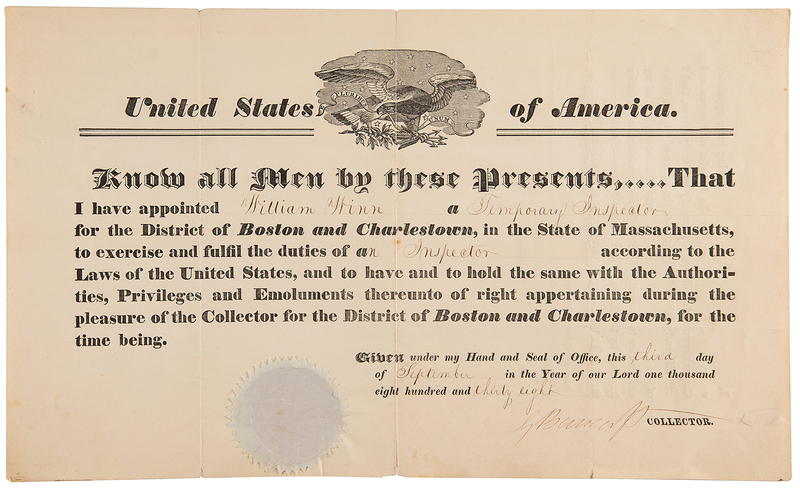 Lot 180 George Bancroft Document Signed