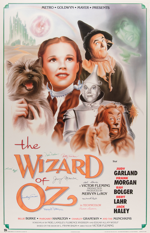 Lot 765 Wizard of Oz: Munchkins (9) Signed Poster (22˝ x 34˝)