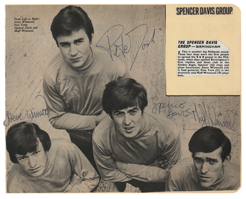 Lot 565 Spencer Davis Group Signed Photograph