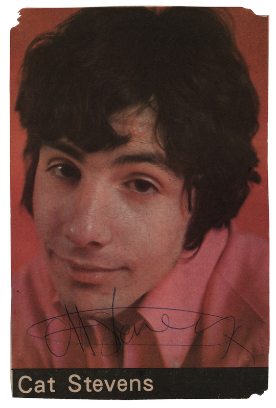 Lot 609 Cat Stevens Signed Photograph