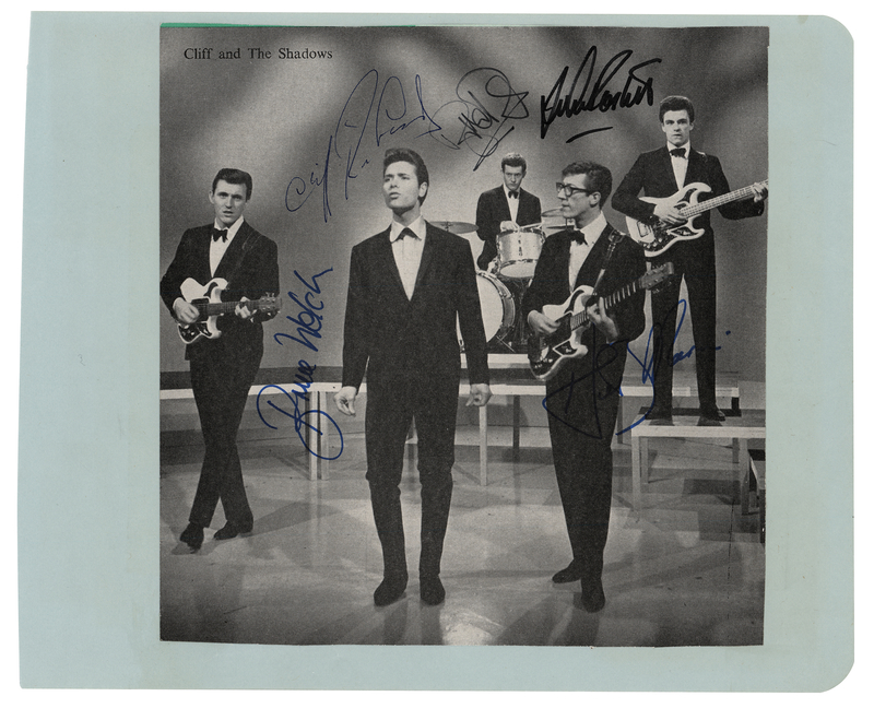 Lot 599 Cliff Richard and the Shadows Signed Photograph