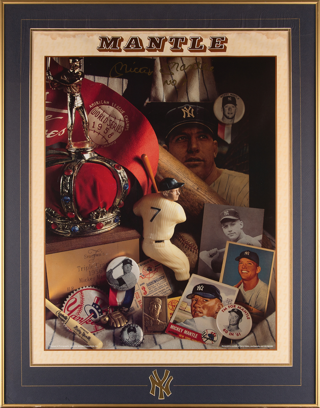 Lot 804 Mickey Mantle Signed Poster (21˝ x 27.25˝)