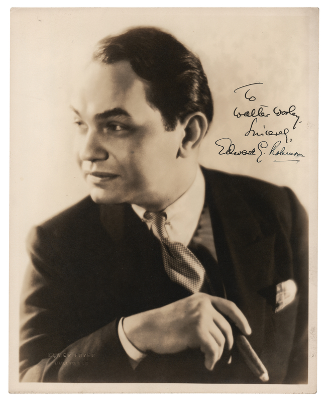Lot 738 Edward G. Robinson Signed Photograph
