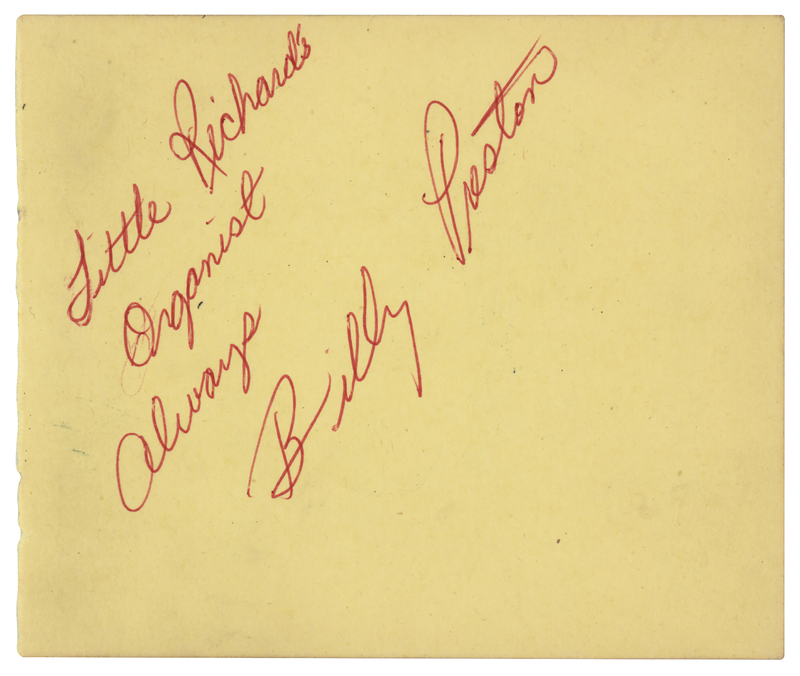 Lot 596 Billy Preston Signature - 