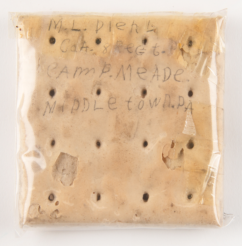 Lot 373 Spanish-American War: Hardtack from Camp Meade
