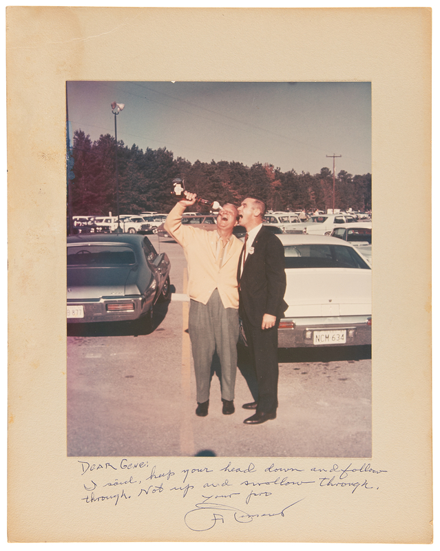 Lot 401 Gene Cernan: Jimmy Demaret Signed Photograph - From the Personal Collection of Gene Cernan