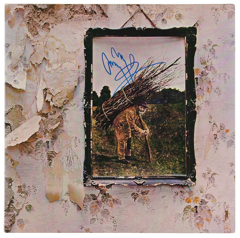 Lot 582 Jimmy Page Signed Album - Led Zeppelin IV